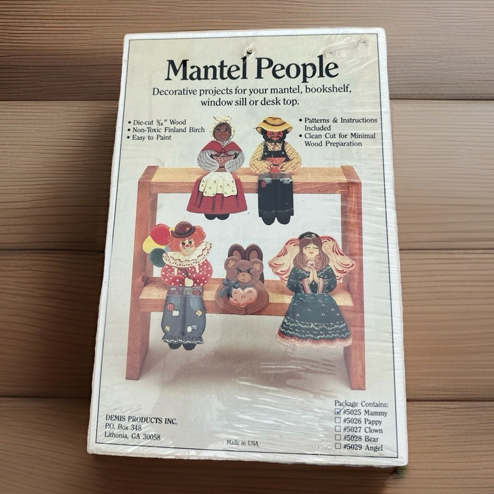 Mantel People by Demis Products Wood‎ Project Kit Vintage!